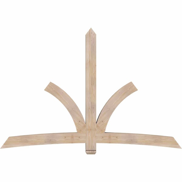 Ekena Millwork Davenport Smooth Timber Gable Bracket, Douglas Fir, 96"W x 64"H x 5 1/2"D x 5 1/2"F, 16/12 Pitch GBW096X64X0606DAV00SDF - main